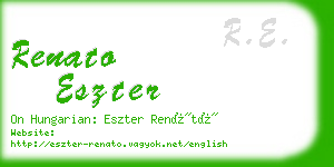 renato eszter business card